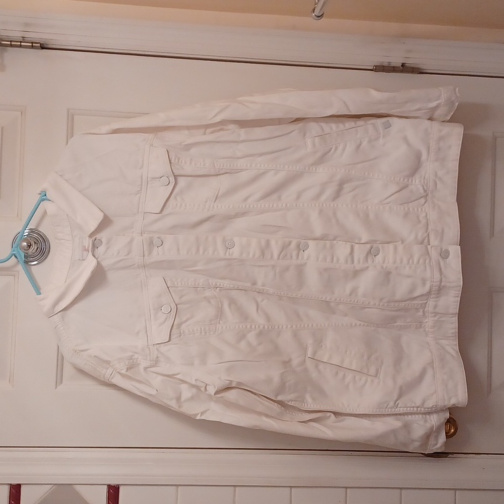 Soft White Button-Front Jacket